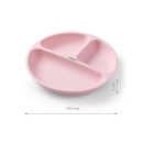 BabyOno: Πιάτο Σιλικόνης Με Βεντούζες Και Χωρίσματα- Ροζ BabyOno: Πιάτο Σιλικόνης Με Βεντούζες Και Χωρίσματα- Ροζ