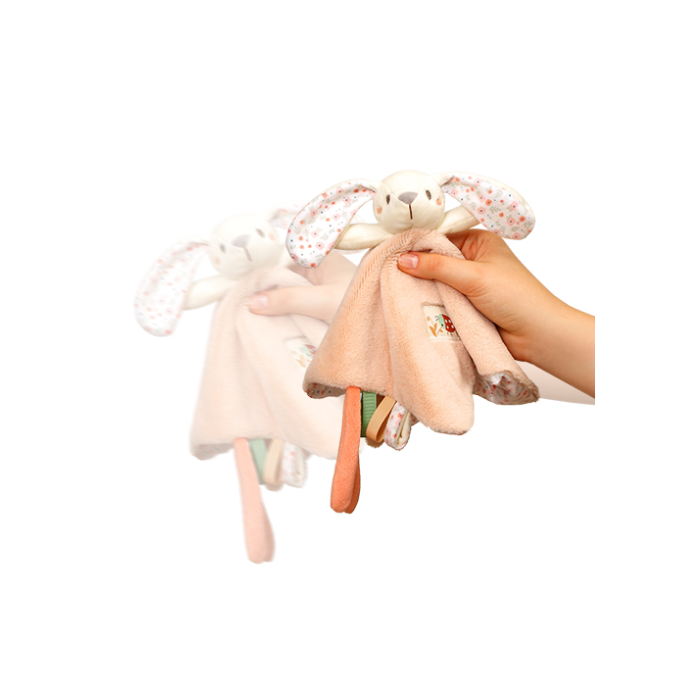 BabyOno:Μαλακό Πανάκι Παρηγοριάς Με Κορδελίτσες - Baby bunny BabyOno:Μαλακό Πανάκι Παρηγοριάς Με Κορδελίτσες - Baby bunny