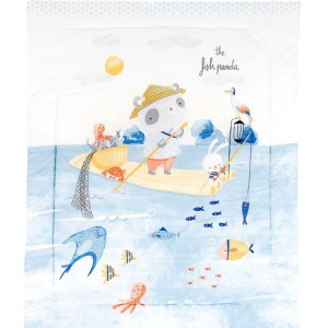 Βαμβακερή κουβέρτα ranforce 90/110cm The Fish Panda Kikka Boo