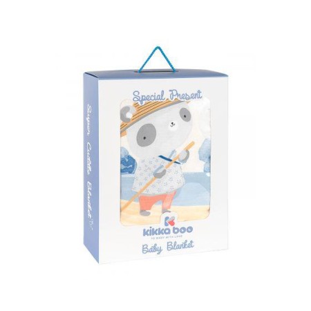 Βαμβακερή κουβέρτα ranforce 90/110cm The Fish Panda Kikka Boo