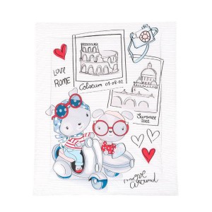 Βαμβακερή κουβέρτα ranforce 90/110cm Love Rome Kikka Boo