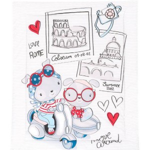 Βαμβακερή κουβέρτα ranforce 90/110cm Love Rome Kikka Boo