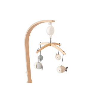 Bamboom Κρεμαστό Ξύλινο Μουσικό Περιστρεφόμενο Με Πλεκτά Παιχνίδια Από Bamboo Fish Blue