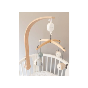 Bamboom Κρεμαστό Ξύλινο Μουσικό Περιστρεφόμενο Με Πλεκτά Παιχνίδια Από Bamboo Fish Blue