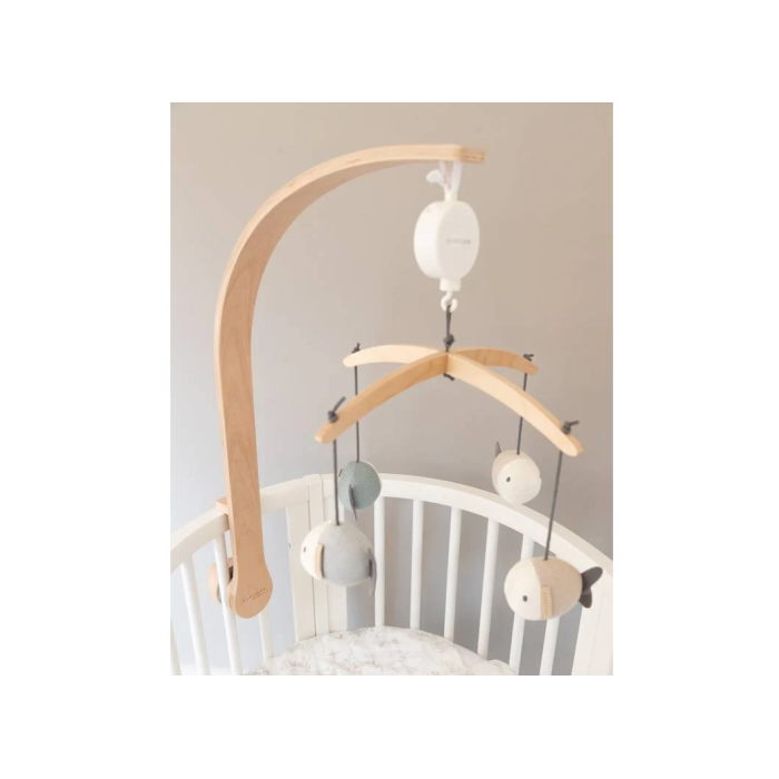 Bamboom Κρεμαστό Ξύλινο Μουσικό Περιστρεφόμενο Με Πλεκτά Παιχνίδια Από Bamboo Fish Blue Bamboom Κρεμαστό Ξύλινο Μουσικό Περιστρεφόμενο Με Πλεκτά Παιχνίδια Από Bamboo Fish Blue