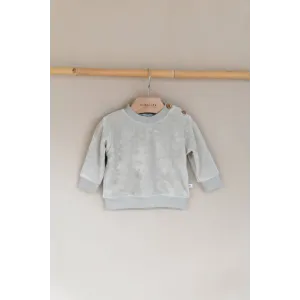 Bamboom Μακρυμάνικο βελούδινο πουλόβερ - Ice Grey 9-12 μηνών
