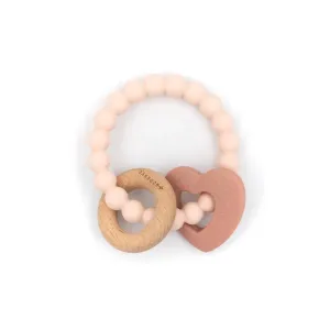 Bamboom Μασητικό Από Ξύλο Και Σιλικόνη Pink