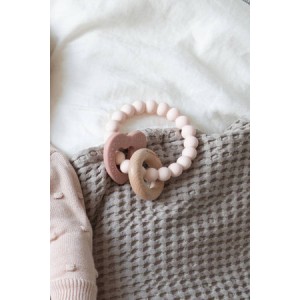 Bamboom Μασητικό Από Ξύλο Και Σιλικόνη Pink Bamboom Μασητικό Από Ξύλο Και Σιλικόνη Pink