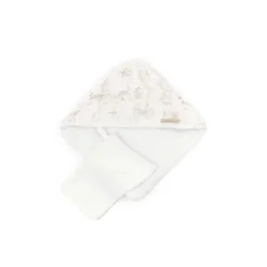 Bamboom Πετσέτα με κουκούλα Και  Γάντι BOOMY'S WORLD OYSTER GREY