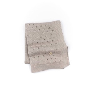 Bamboom Πλεκτή Κουβέρτα Ανοιχτής Πλέξης Cammello