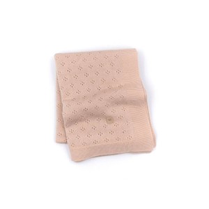Bamboom Πλεκτή Κουβέρτα Ανοιχτής Πλέξης Rosa