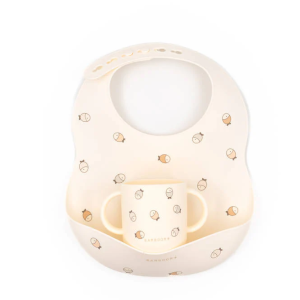 Bamboom Σετ Σαλιάρα Σιλικόνης Και Ποτήρι Fishes