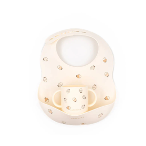 Bamboom Σετ Σαλιάρα Σιλικόνης Και Ποτήρι Fishes