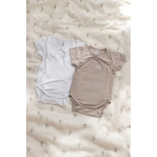 Bamboom Βρεφικά Κορμάκια Κοντομάνικα 2τμχ Camel 3μηνών Bamboom Βρεφικά Κορμάκια Κοντομάνικα 2τμχ Camel 3μηνών