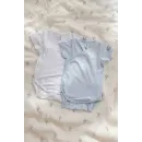 Bamboom Βρεφικά Κορμάκια Κοντομάνικα 2τμχ Light Blue 3μηνών