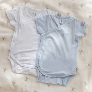 Bamboom Βρεφικά Κορμάκια Κοντομάνικα 2τμχ Light Blue 6μηνών