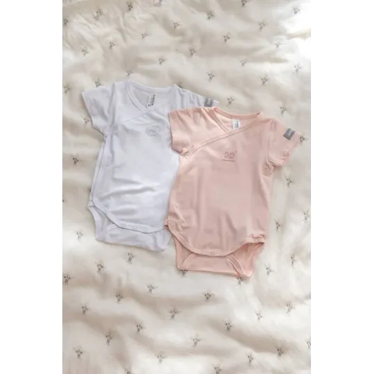 Bamboom Βρεφικά Κορμάκια Κοντομάνικα 2τμχ Pink 3μηνών Bamboom Βρεφικά Κορμάκια Κοντομάνικα 2τμχ Pink 3μηνών