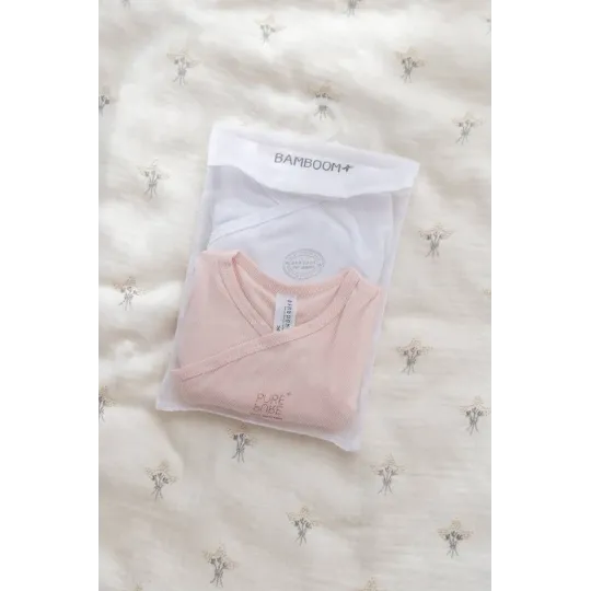 Bamboom Βρεφικά Κορμάκια Κοντομάνικα 2τμχ Pink 3μηνών Bamboom Βρεφικά Κορμάκια Κοντομάνικα 2τμχ Pink 3μηνών