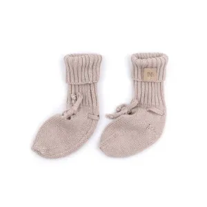 Bamboom Βρεφικές Πλεκτές Παντόφλες Camel