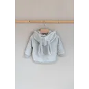 Bamboom Βρεφική Βελούδινη Ζακέτα Με Αυτιά Ice Gray 9-12μηνών