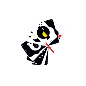 Banana Panda Βρεφικές Κάρτες Υψηλής Αντίθεσης High Contrast Flash Cards On A Ring