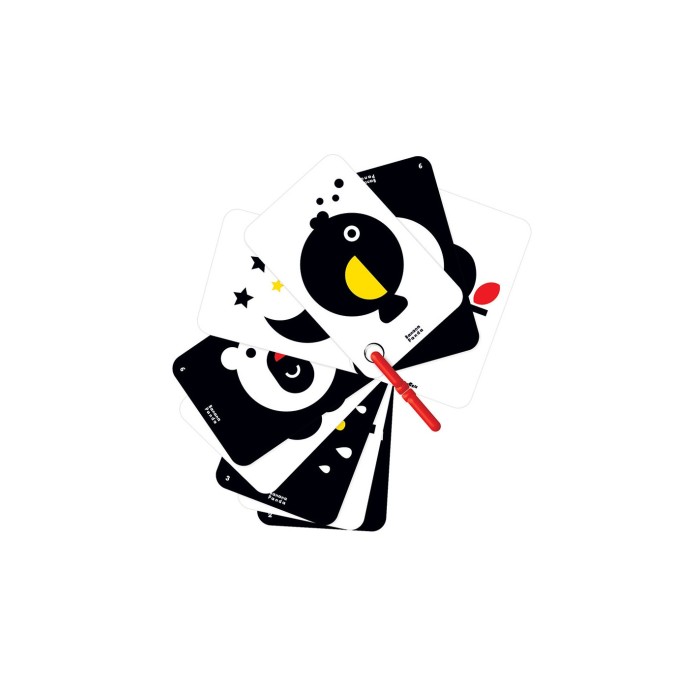 Banana Panda Βρεφικές Κάρτες Υψηλής Αντίθεσης High Contrast Flash Cards On A Ring