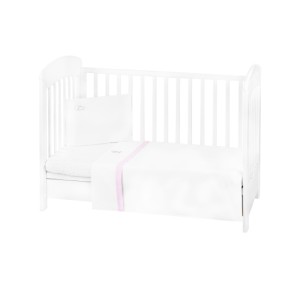 Σετ Σεντόνια Κούνιας  Με Κέντημα 3τμχ EU Style 70/140 Dream Big Pink Kikka Boo