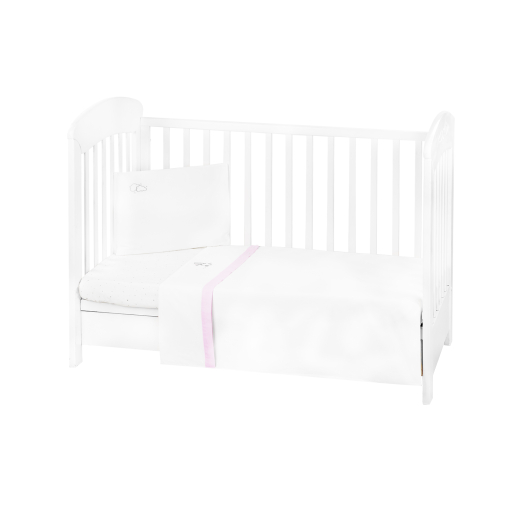 Σετ Σεντόνια Κούνιας  Με Κέντημα 3τμχ EU Style 70/140 Dream Big Pink Kikka Boo