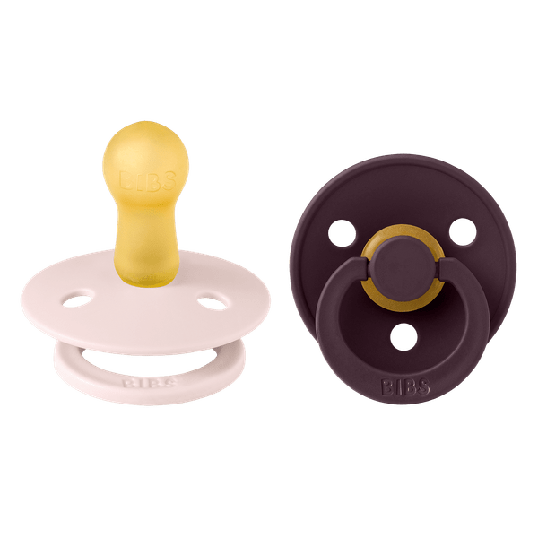 BIBS Colour Σετ Πιπίλες 2τμχ – Petal/Plum Στρόγγυλη No2 BIBS Colour Σετ Πιπίλες 2τμχ – Petal/Plum Στρόγγυλη No2