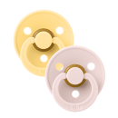 BIBS Colour Σετ Πιπίλες 2τμχ – Pale Butter/Petal Στρόγγυλη No1 BIBS Colour Σετ Πιπίλες 2τμχ – Pale Butter/Petal Στρόγγυλη No1