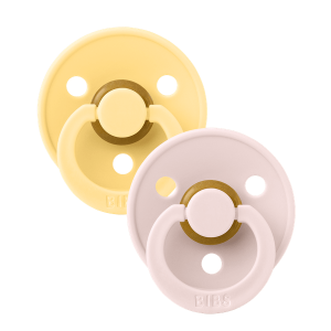BIBS Colour Σετ Πιπίλες 2τμχ – Pale Butter/Petal Στρόγγυλη No1 BIBS Colour Σετ Πιπίλες 2τμχ – Pale Butter/Petal Στρόγγυλη No1
