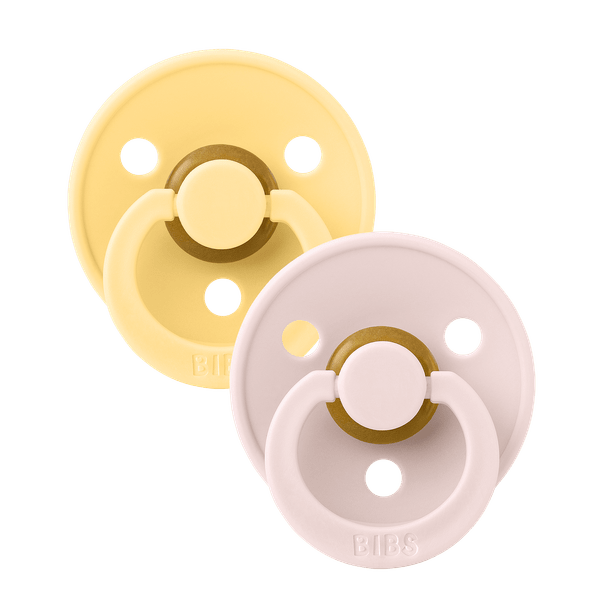 BIBS Colour Σετ Πιπίλες 2τμχ – Pale Butter/Petal Στρόγγυλη No1 BIBS Colour Σετ Πιπίλες 2τμχ – Pale Butter/Petal Στρόγγυλη No1