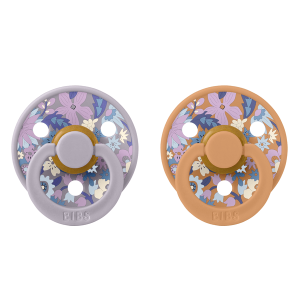 BIBS  Liberty Σετ Πιπίλες 2τμχ  June Blossom Pumpkin Mix Στρόγγυλη No2