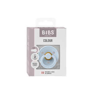 BIBS Πιπίλα Colour Round Latex Baby Blue No2 BIBS Πιπίλα Colour Round Latex Baby Blue No2