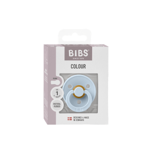 BIBS Πιπίλα Colour Round Latex Baby Blue No1 BIBS Πιπίλα Colour Round Latex Baby Blue No1