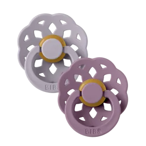 BIBS Πιπίλες Boheme Round Καουτσούκ 2τμχ Fossil Grey/ Mauve No1