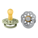 BIBS Πιπίλες Boheme Round Καουτσούκ 2τμχ Sage/ Cloud No2