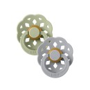 BIBS Πιπίλες Boheme Round Καουτσούκ 2τμχ Sage/ Cloud No2