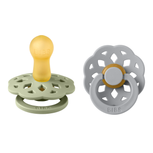 BIBS Πιπίλες Boheme Round Καουτσούκ 2τμχ Sage/ Cloud No2 BIBS Πιπίλες Boheme Round Καουτσούκ 2τμχ Sage/ Cloud No2