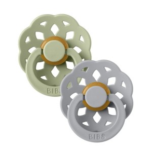 BIBS Πιπίλες Boheme Round Καουτσούκ 2τμχ Sage/ Cloud No2