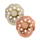 BIBS Πιπίλες Boheme Round Καουτσούκ 2τμχ Vanilla / Peach No1 BIBS Πιπίλες Boheme Round Καουτσούκ 2τμχ Vanilla / Peach No1