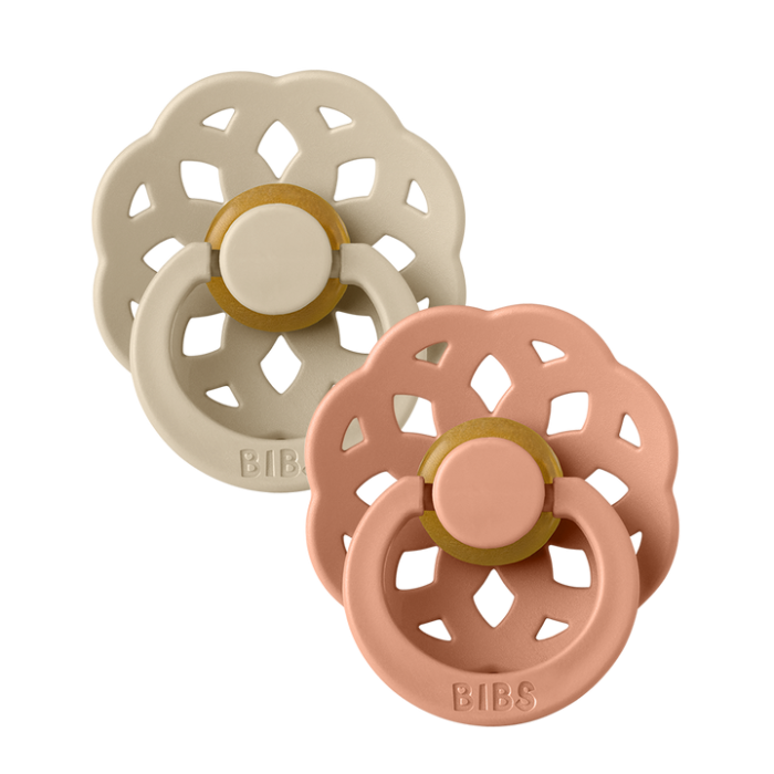 BIBS Πιπίλες Boheme Round Καουτσούκ 2τμχ Vanilla / Peach No1 BIBS Πιπίλες Boheme Round Καουτσούκ 2τμχ Vanilla / Peach No1