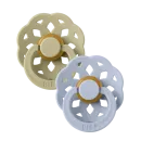 BIBS Πιπίλες Boheme Round Καουτσούκ 2τμχ Khaki / Dusty Blue No2