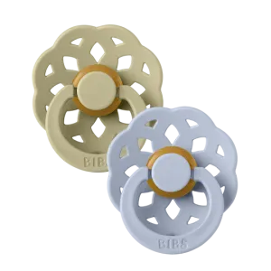 BIBS Πιπίλες Boheme Round Καουτσούκ 2τμχ Khaki / Dusty Blue No2