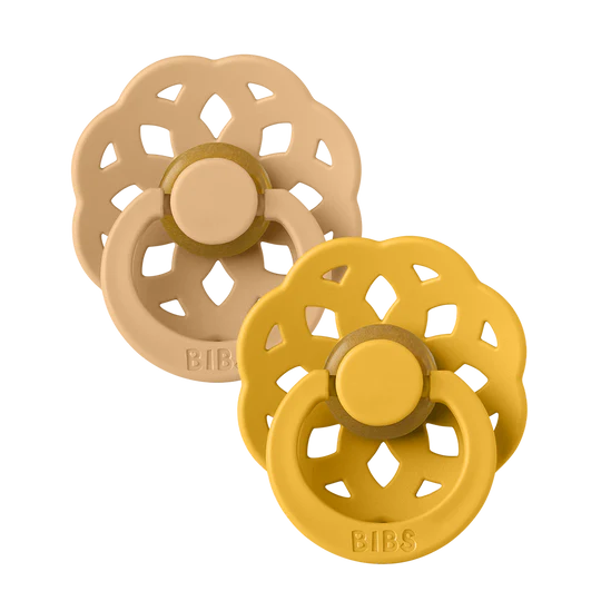 BIBS Πιπίλες Boheme Round Καουτσούκ 2τμχ Dessert Sand / Honey Bee No2