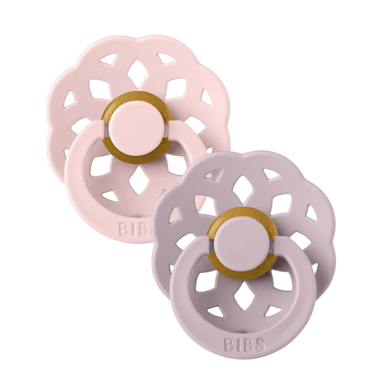 BIBS Πιπίλες Boheme Round Καουτσούκ 2τμχ Blossom / Dusty Lilac No1