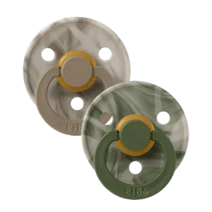 BIBS Πιπίλες Colour Round Καουτσούκ 2τμχ Camo Bibs No2