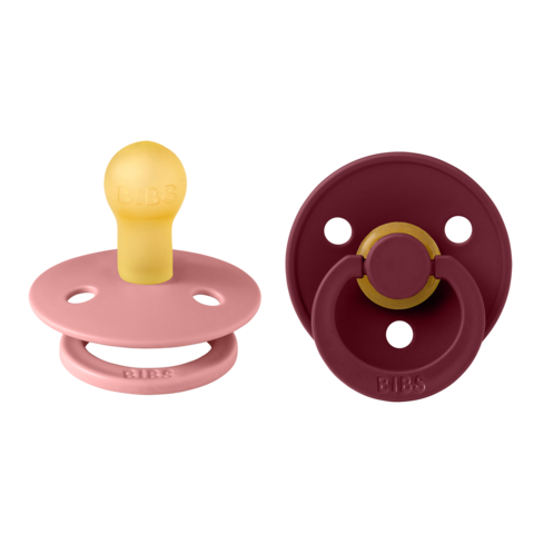 Bibs Πιπίλες Colour Round-2 Pack No 1 Καουτσούκ Dusty Pink/Elderberry
