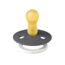 BIBS Πιπίλες Colour Round Καουτσούκ 2τμχ Iron/ Baby Blue Glow No2 BIBS Πιπίλες Colour Round Καουτσούκ 2τμχ Iron/ Baby Blue Glow No2