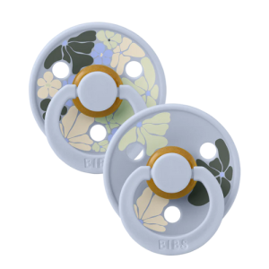 BIBS Πιπίλες Colour Round Καουτσούκ 2τμχ Morning Bloom Dusty Blue No2 BIBS Πιπίλες Colour Round Καουτσούκ 2τμχ Morning Bloom Dusty Blue No2